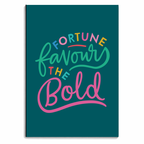 Fortune Favours The Bold - personalised A4, A5, A6 notebook by Natalie Rodrigues