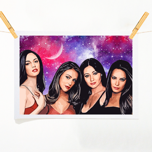 Four Magical Sisters - A1 - A4 art print by DOLLY WOLFE