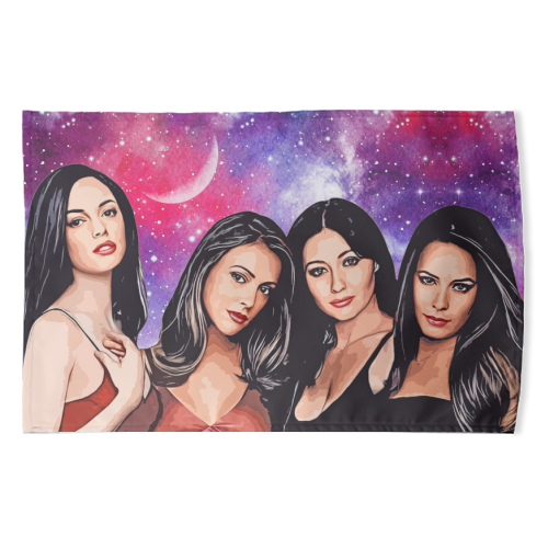 Four Magical Sisters - funny tea towel by DOLLY WOLFE