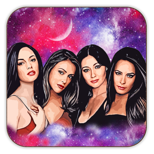 Four Magical Sisters - personalised beer coaster by DOLLY WOLFE