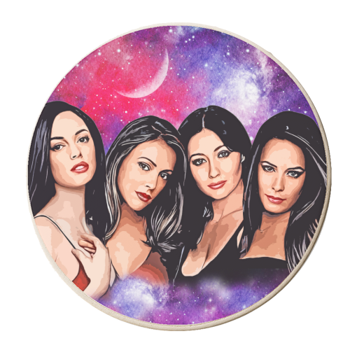 Four Magical Sisters - personalised beer coaster by DOLLY WOLFE