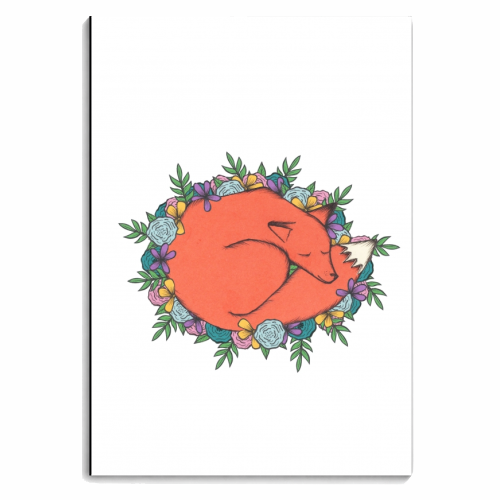 Fox in the Flowers - personalised A4, A5, A6 notebook by Yazmin Brooks