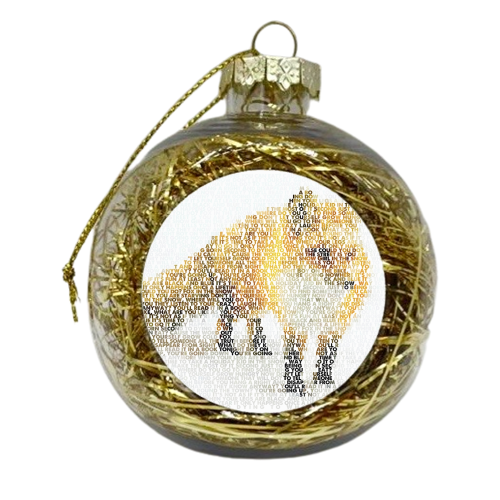 Fox In The Snow - xmas bauble by RoboticEwe