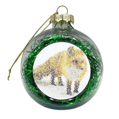 Fox In The Snow - xmas bauble by RoboticEwe