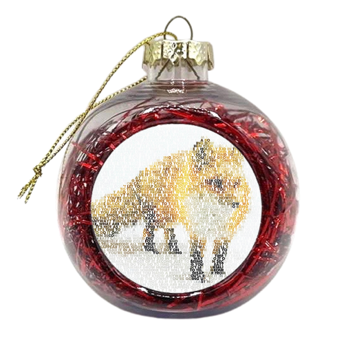 Fox In The Snow - xmas bauble by RoboticEwe