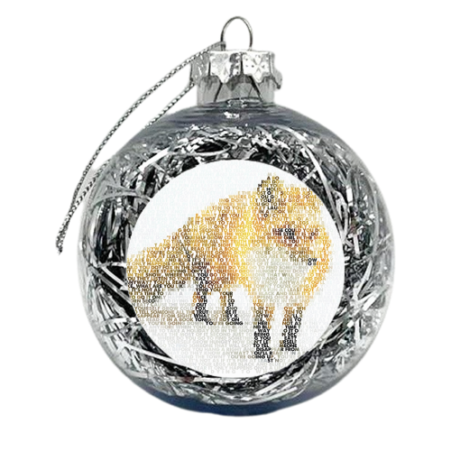 Fox In The Snow - xmas bauble by RoboticEwe