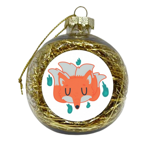 Fox Spirit - xmas bauble by Claire Stamper
