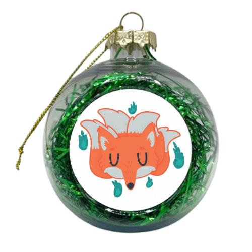 Fox Spirit - xmas bauble by Claire Stamper