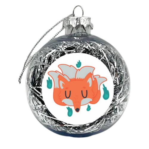 Fox Spirit - xmas bauble by Claire Stamper