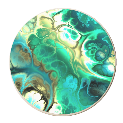 Fractal Marble - personalised beer coaster by Kaleiope Studio
