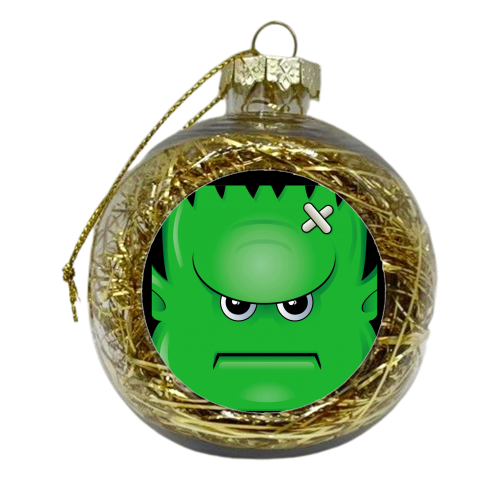 FRANK - MONSTER, HALLOWEEN, GOTH, B MOVIE, CUTE - xmas bauble by Snugbat