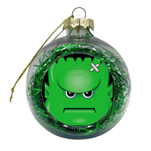FRANK - MONSTER, HALLOWEEN, GOTH, B MOVIE, CUTE - xmas bauble by Snugbat