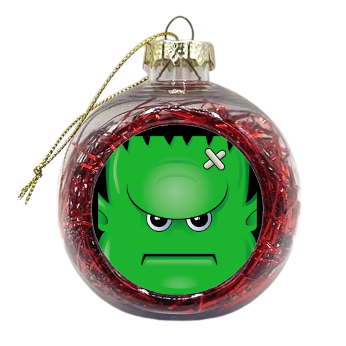 FRANK - MONSTER, HALLOWEEN, GOTH, B MOVIE, CUTE - xmas bauble by Snugbat