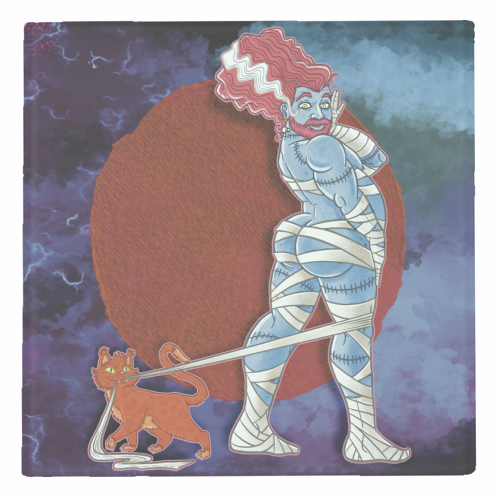 FrankenMummy - personalised beer coaster by ARTECCO