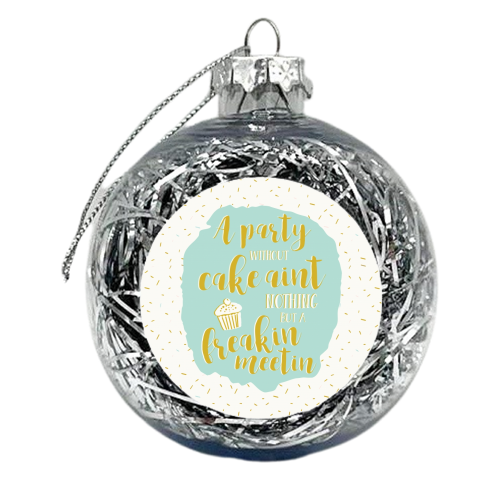 Freakin Meetin - xmas bauble by Kelly Phillips White