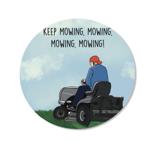 Fred Durst Mowing Print - Magnet by Drawings by Firefly