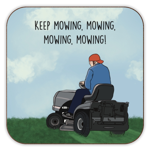 Fred Durst Mowing Print - personalised beer coaster by Drawings by Firefly