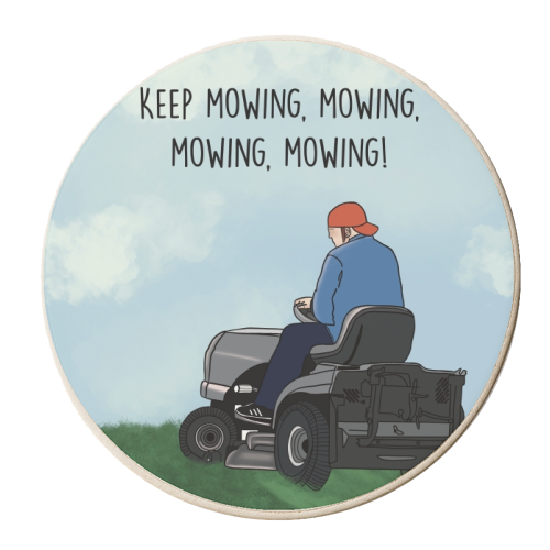 Fred Durst Mowing Print - personalised beer coaster by Drawings by Firefly