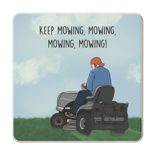 Fred Durst Mowing Print - personalised beer coaster by Drawings by Firefly