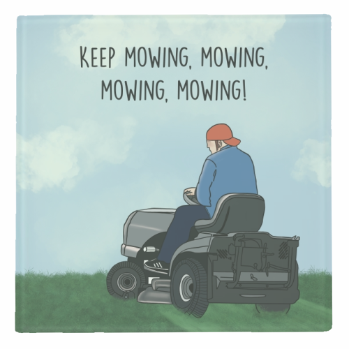 Fred Durst Mowing Print - personalised beer coaster by Drawings by Firefly