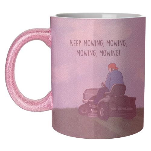 Fred Durst Mowing Print - unique mug by Drawings by Firefly