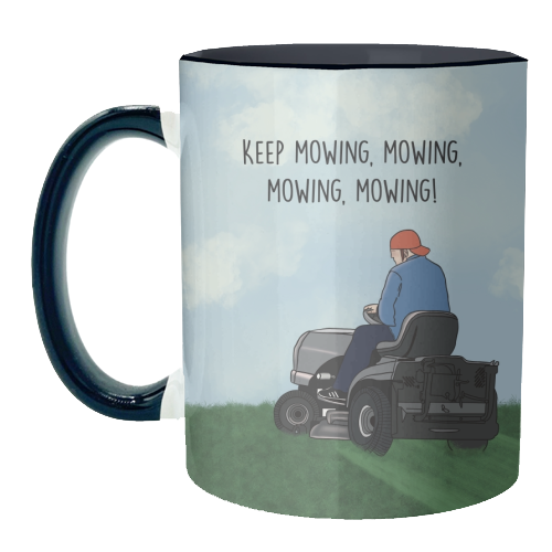 Fred Durst Mowing Print - unique mug by Drawings by Firefly