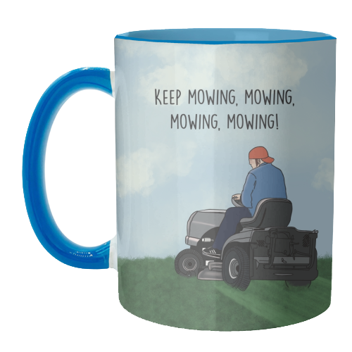 Fred Durst Mowing Print - unique mug by Drawings by Firefly