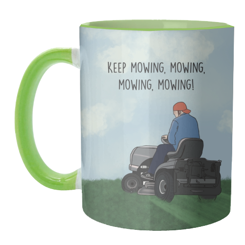 Fred Durst Mowing Print - unique mug by Drawings by Firefly