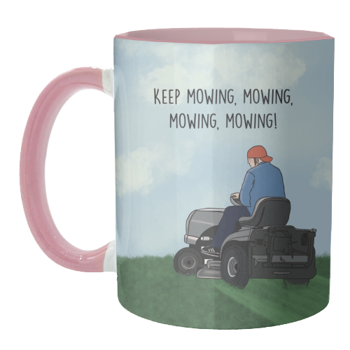 Fred Durst Mowing Print - unique mug by Drawings by Firefly