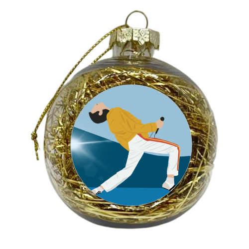 Freddie - xmas bauble by Cheryl Boland