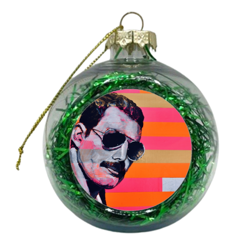 Freddie Mercury - xmas bauble by Kirstie Taylor
