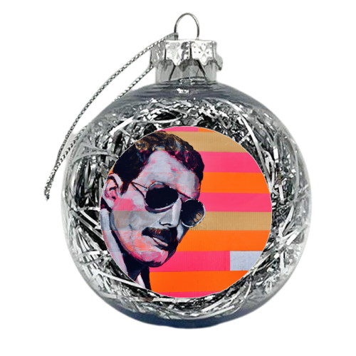 Freddie Mercury - xmas bauble by Kirstie Taylor
