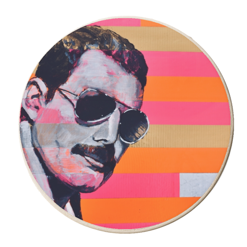 Freddie Mercury - personalised beer coaster by Kirstie Taylor