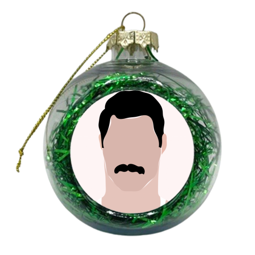 Freddie Minimal Portrait - xmas bauble by Adam Regester