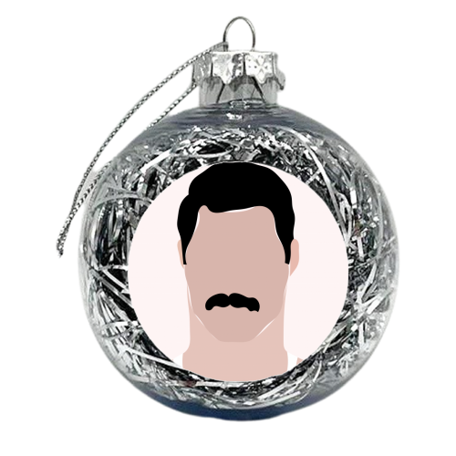 Freddie Minimal Portrait - xmas bauble by Adam Regester