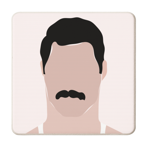 Freddie Minimal Portrait - personalised beer coaster by Adam Regester