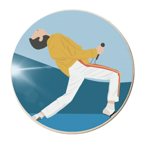 Freddie - personalised beer coaster by Cheryl Boland