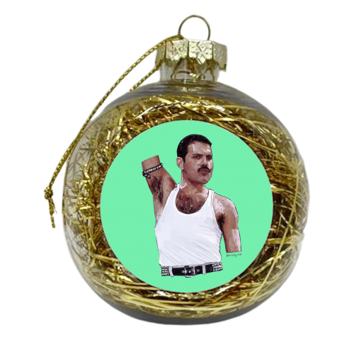 Freddie Pout - xmas bauble by Beverley Rae