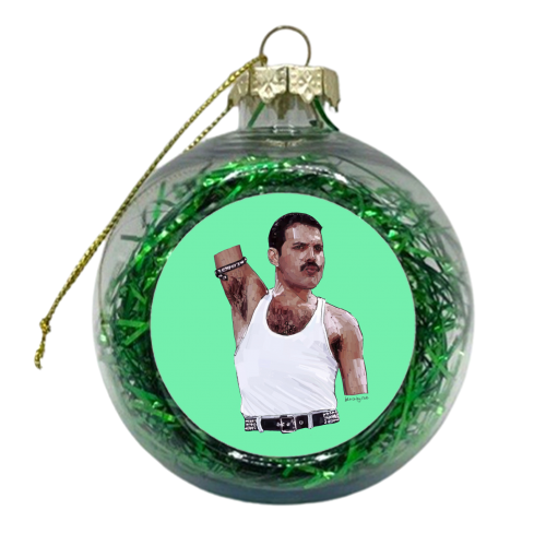 Freddie Pout - xmas bauble by Beverley Rae