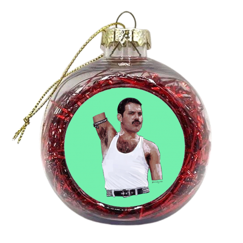 Freddie Pout - xmas bauble by Beverley Rae