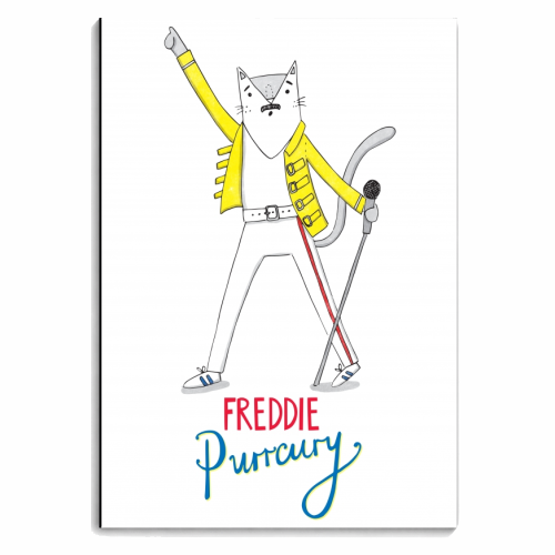 Freddie Purrcury - personalised A4, A5, A6 notebook by Katie Ruby Miller