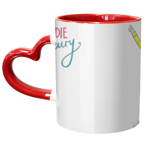 Freddie Purrcury - unique mug by Katie Ruby Miller