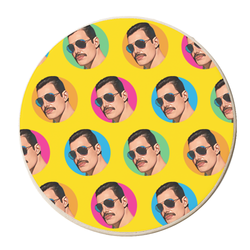 Freddie Rainbow Balls - personalised beer coaster by DOLLY WOLFE