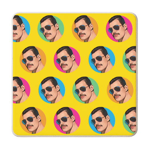 Freddie Rainbow Balls - personalised beer coaster by DOLLY WOLFE