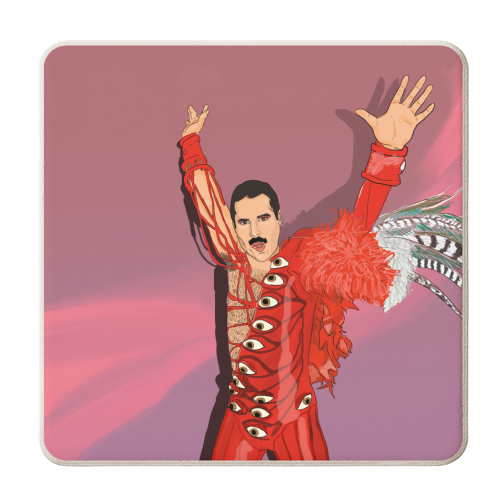 Freddie RED - personalised beer coaster by The Queer Store