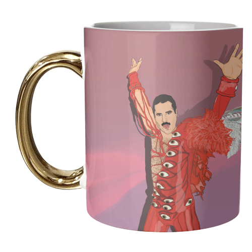 Freddie RED - unique mug by The Queer Store