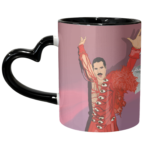 Freddie RED - unique mug by The Queer Store
