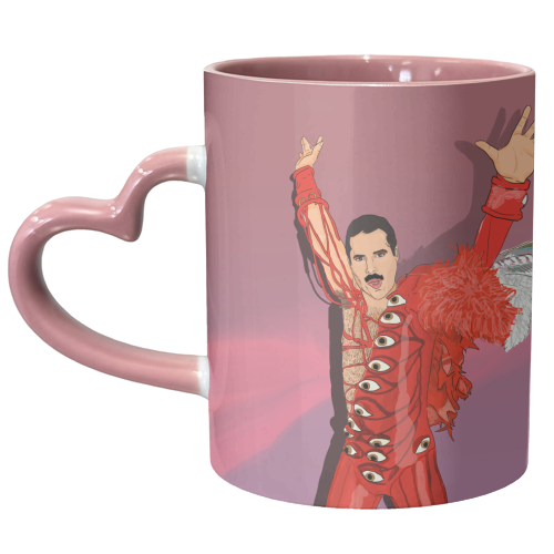 Freddie RED - unique mug by The Queer Store