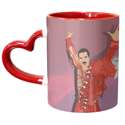 Freddie RED - unique mug by The Queer Store