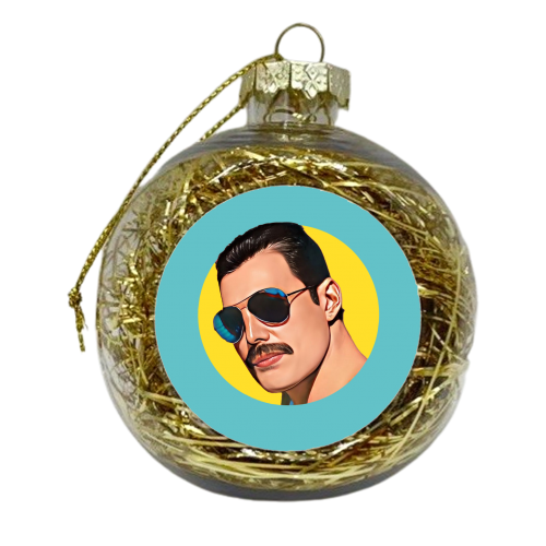 FREDDIE - TEAL - xmas bauble by DOLLY WOLFE